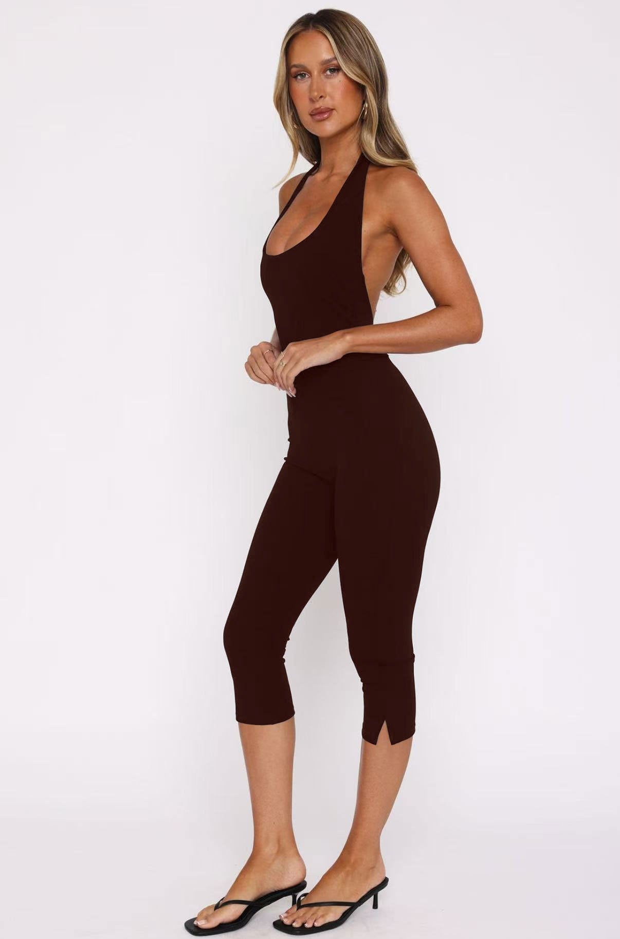 Veda Halter Capri Jumpsuit