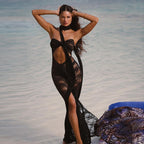 Solinae Sheer Lace Cut-Out Maxi Dress
