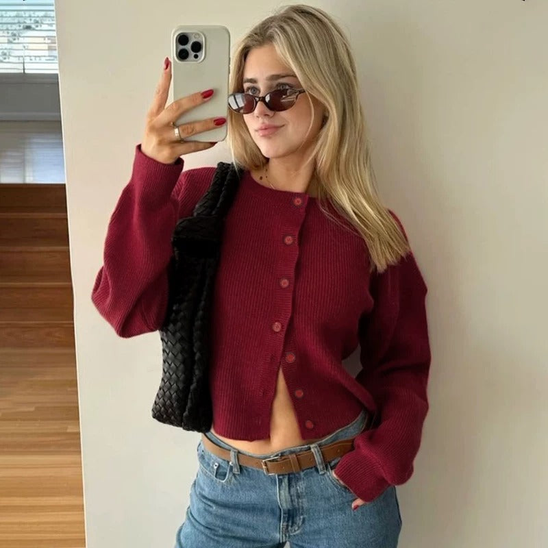 Nalani Soft Knit Button-Up Cardigan