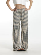 Yvette Striped Wide-Leg Drawstring Pants
