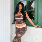 Eudora Leopard Print Flared Pants Set