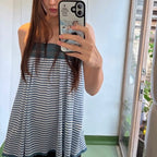Nadia Plaid Lace-Trim Tube Top