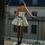 Gemma Vintage Polka Dot Strapless Mini Dress
