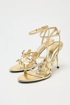 Maxine Botanical Leaf Stiletto Sandals