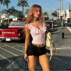 Riko Ruffle Tie Front Crop Top