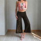 Seren Vintage Embroidered Wide-Leg Pants