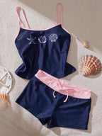 Olya Seashell Print Two-Piece Summer Set