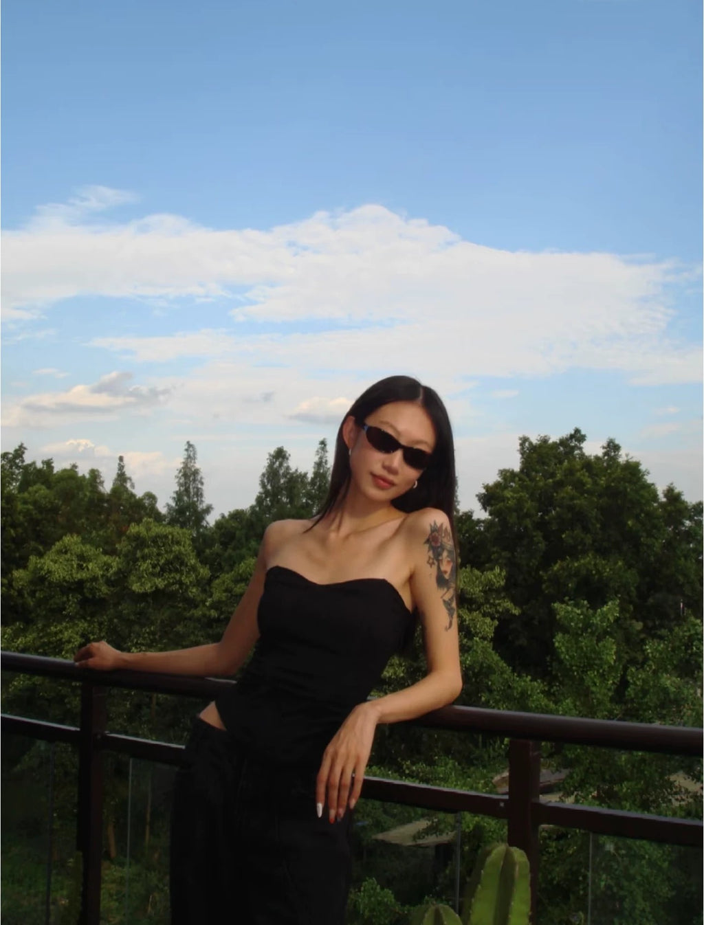 Thea Slim Oval Sunglasses