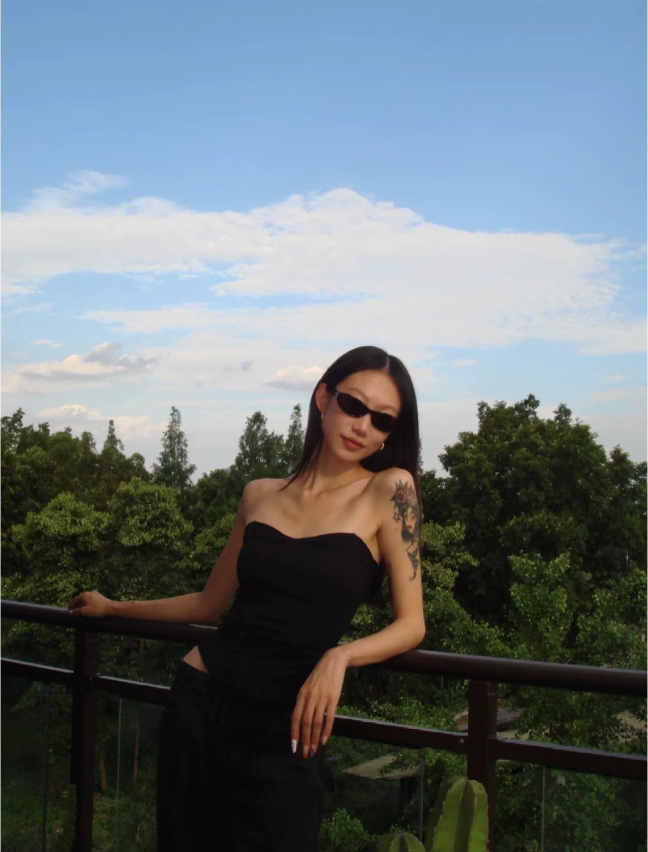 Thea Slim Oval Sunglasses