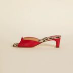 Reverie Retro Gingham Bow Mules