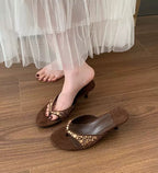 Tessa Studded Open-Toe Heeled Mules
