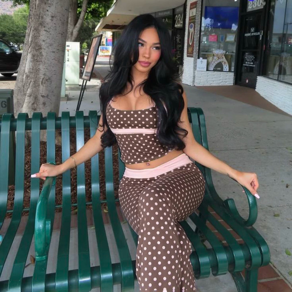 Eudora Leopard Print Flared Pants Set