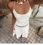 Freya Lace Trim Cami & Asymmetrical Skirt Set