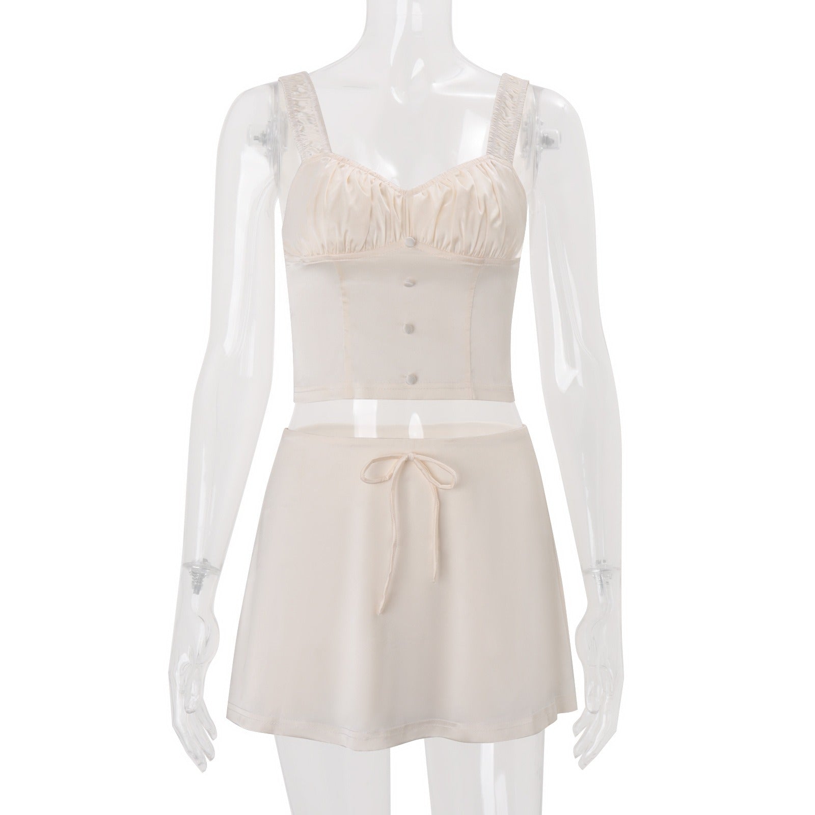 Satin Corset Top & Mini Skirt Set