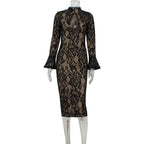 Nairi Floral Lace Midi Dress