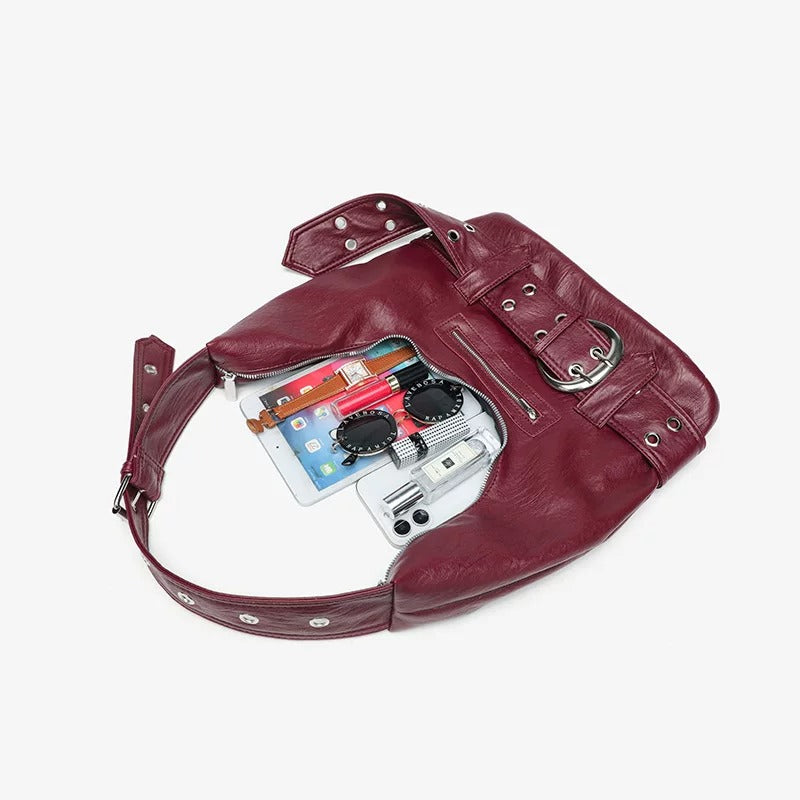 Bianca Vintage Buckle Hobo Shoulder Bag
