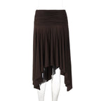 Florence Slit Asymmetrical Midi Skirt