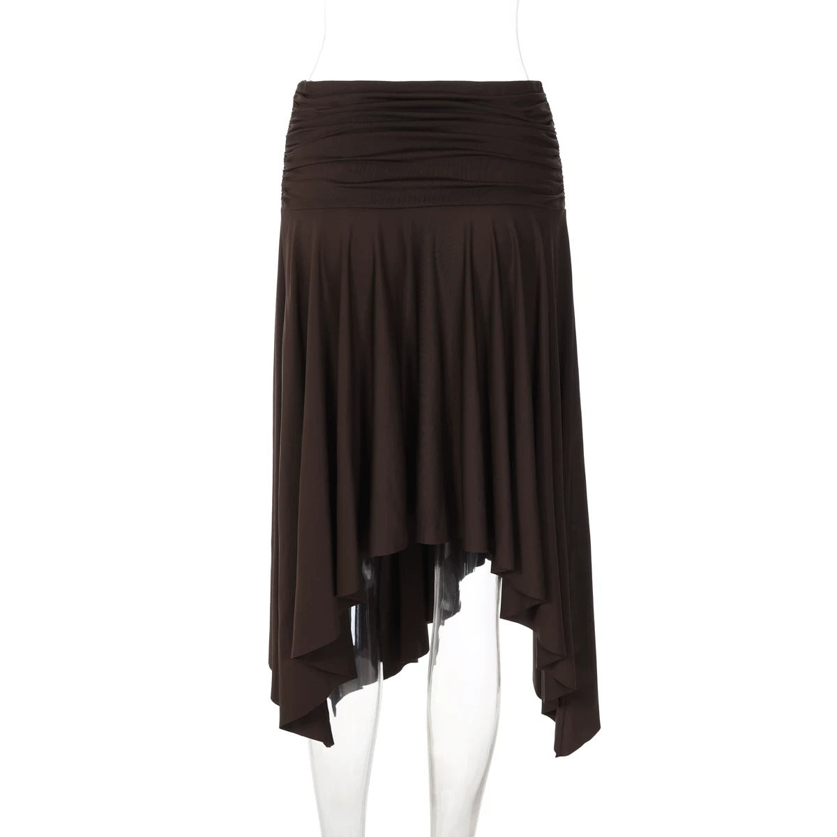 Florence Slit Asymmetrical Midi Skirt