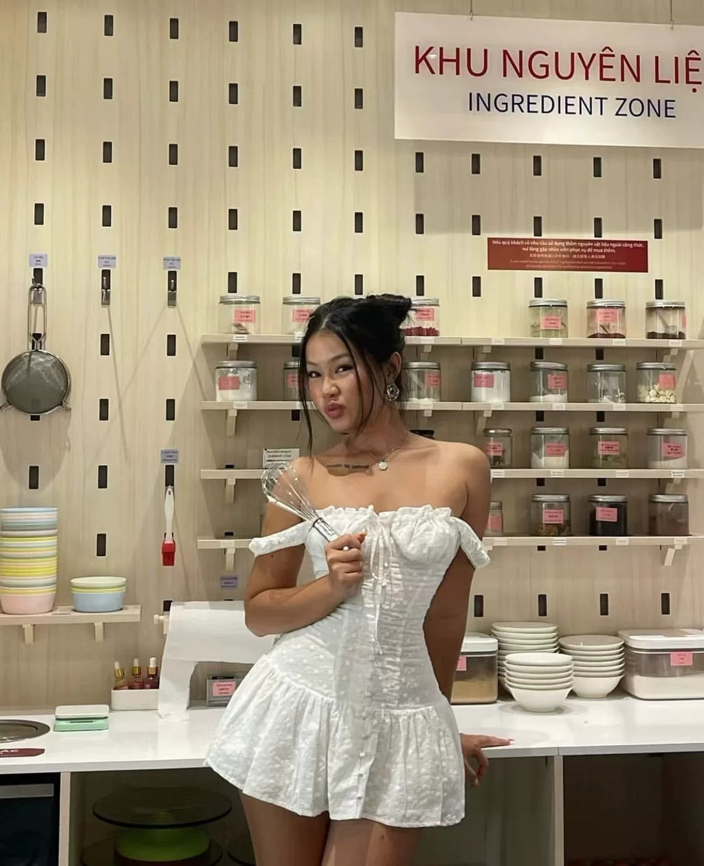 White Eyelet Corset Mini Dress
