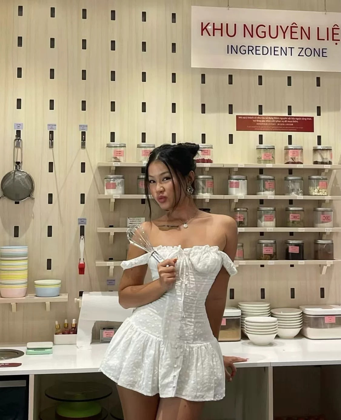 White Eyelet Corset Mini Dress