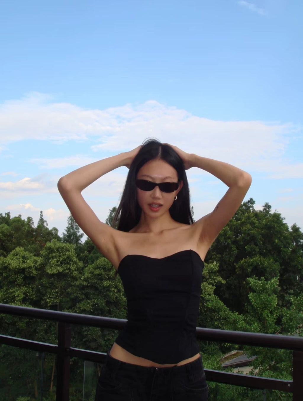 Thea Slim Oval Sunglasses