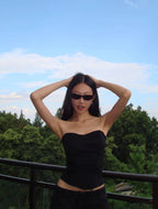 Thea Slim Oval Sunglasses