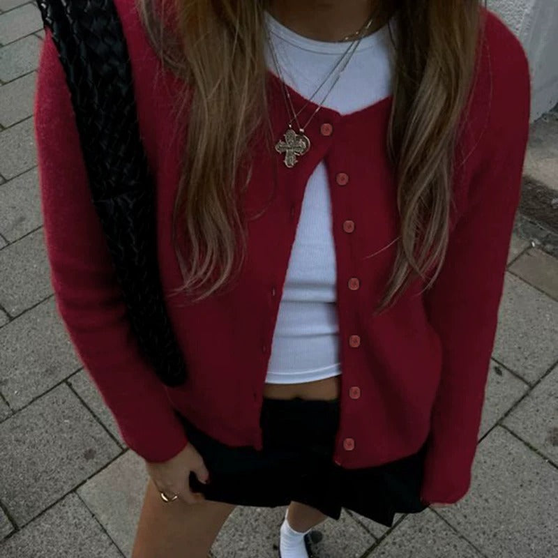 Nalani Soft Knit Button-Up Cardigan