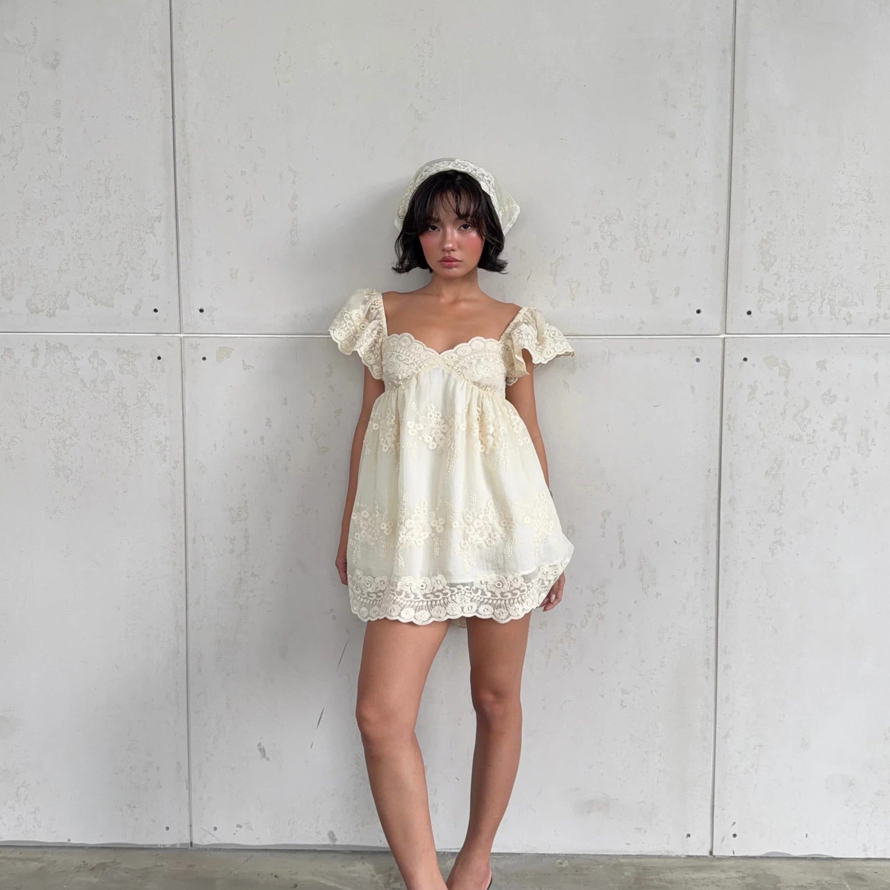Skylar Lace Babydoll Mini Dress