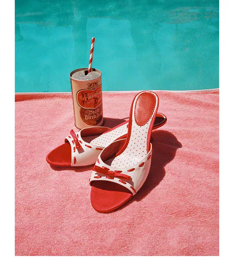 Mira Bow Leather Mules