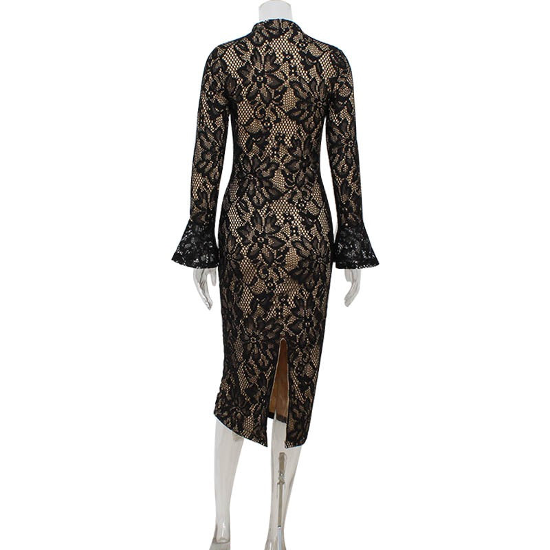Nairi Floral Lace Midi Dress