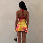 Riley Sequin Floral Mini Dress