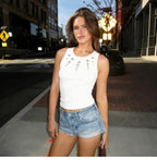 Farah Stud Detail Tank Top