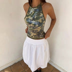 Kaia Camouflage Sequin Halter Top