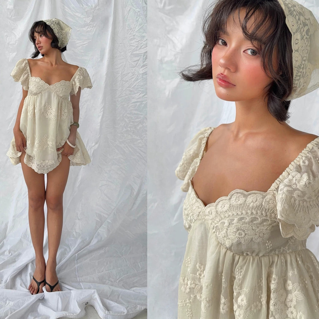 Skylar Lace Babydoll Mini Dress