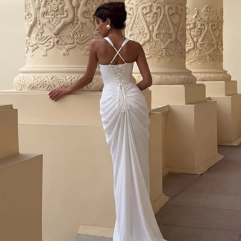 Soleil Ruched Bustier Maxi Dress