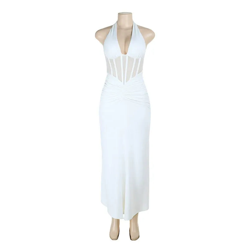 Samirah Halter Corset Maxi Dress
