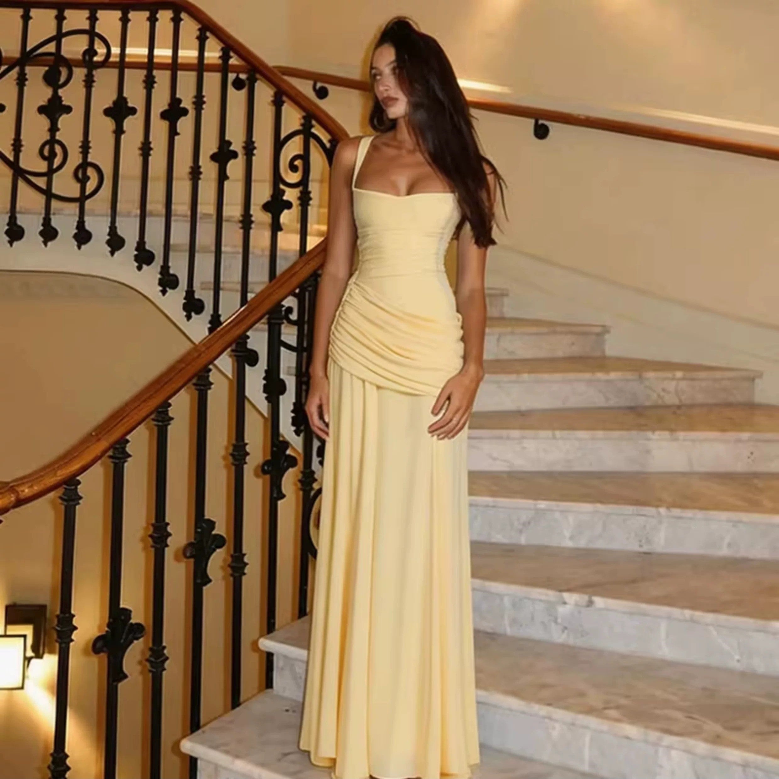 Serena Lace-Up Back Maxi Dress