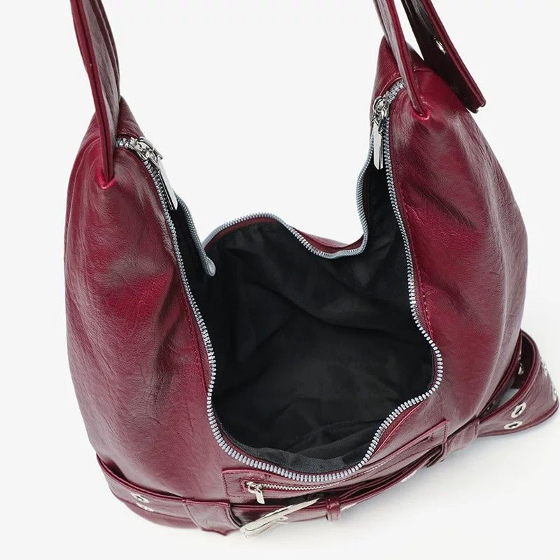Bianca Vintage Buckle Hobo Shoulder Bag