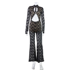 Fenya Lace Cut-Out Flare Jumpsuit