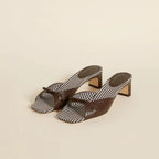 Reverie Retro Gingham Bow Mules