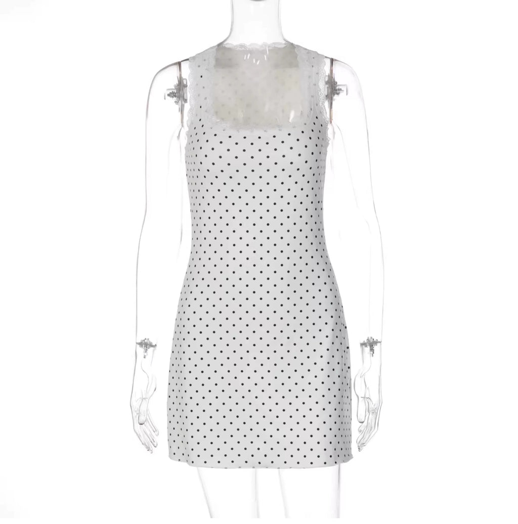 Cerys Polka Lace Mini Dress