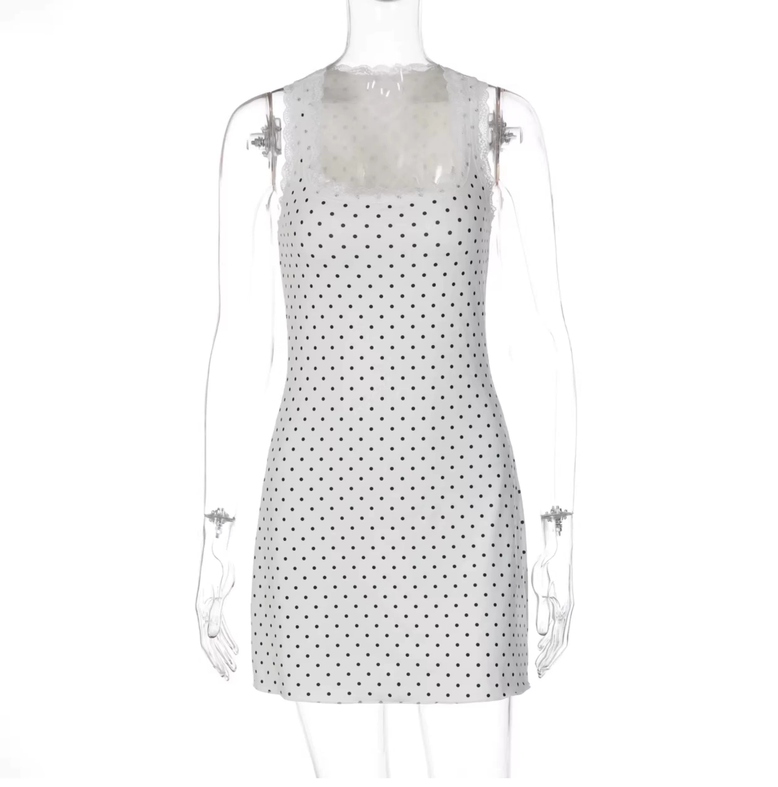 Cerys Polka Lace Mini Dress