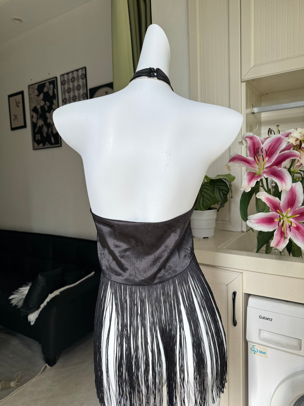 Freya Ivory Satin Fringe Halter Top