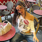 LOVE Leopard Lips Graphic Tee