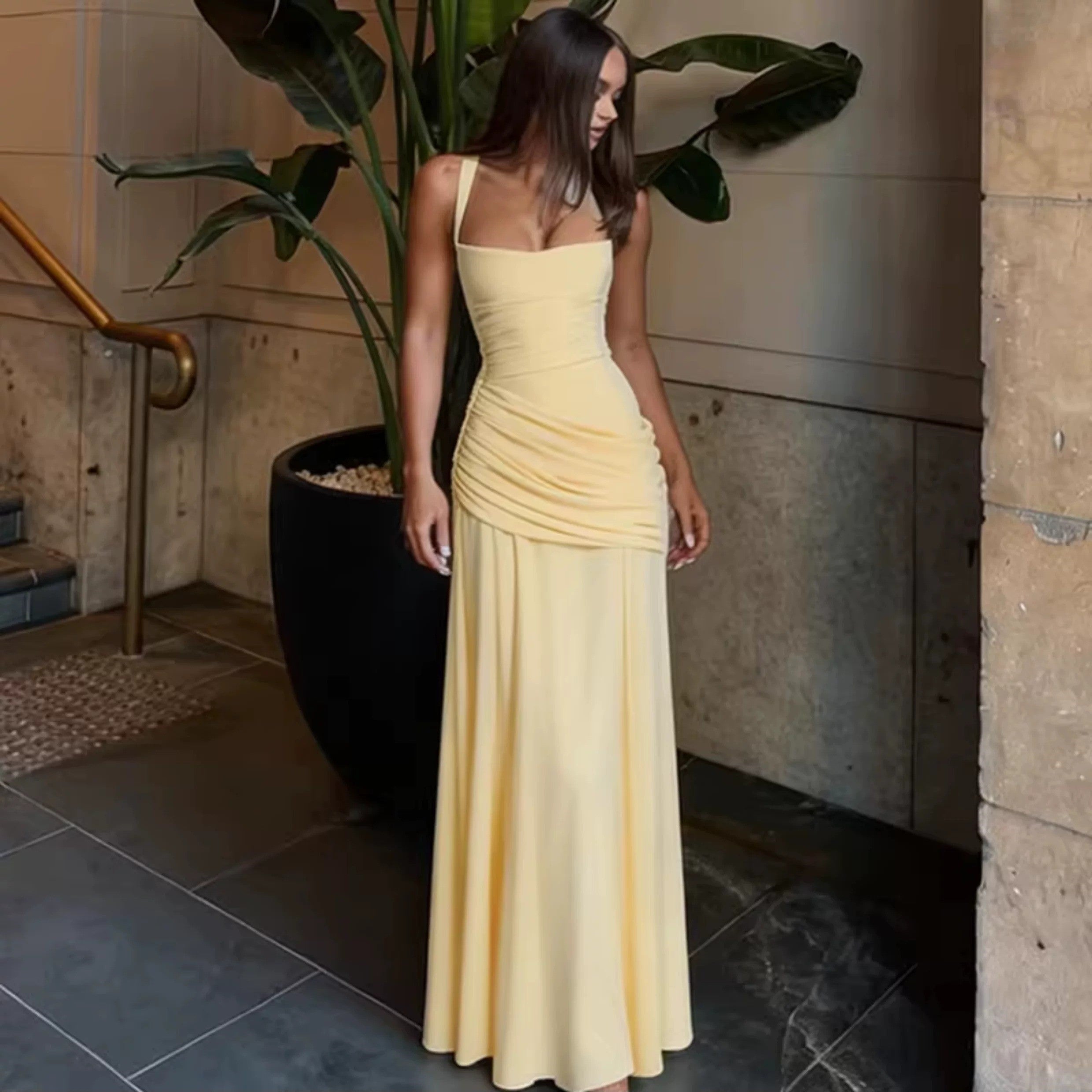 Serena Lace-Up Back Maxi Dress