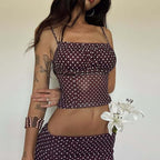 Paloma Polka Dot Mesh Cami Top
