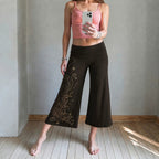 Seren Vintage Embroidered Wide-Leg Pants