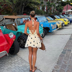 Freya Polka Dot Halter Mini Dress
