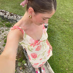 Chiara Rose Print Midi Dress