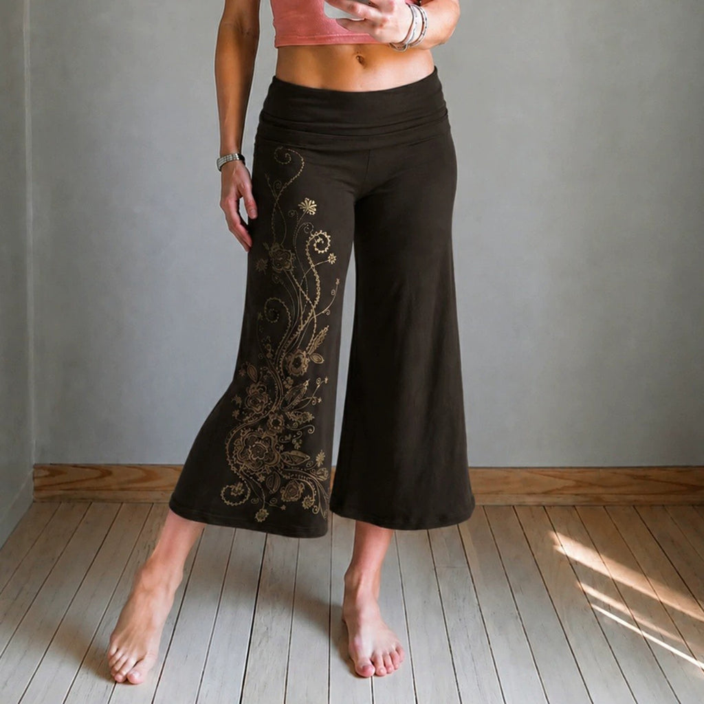 Seren Vintage Embroidered Wide-Leg Pants